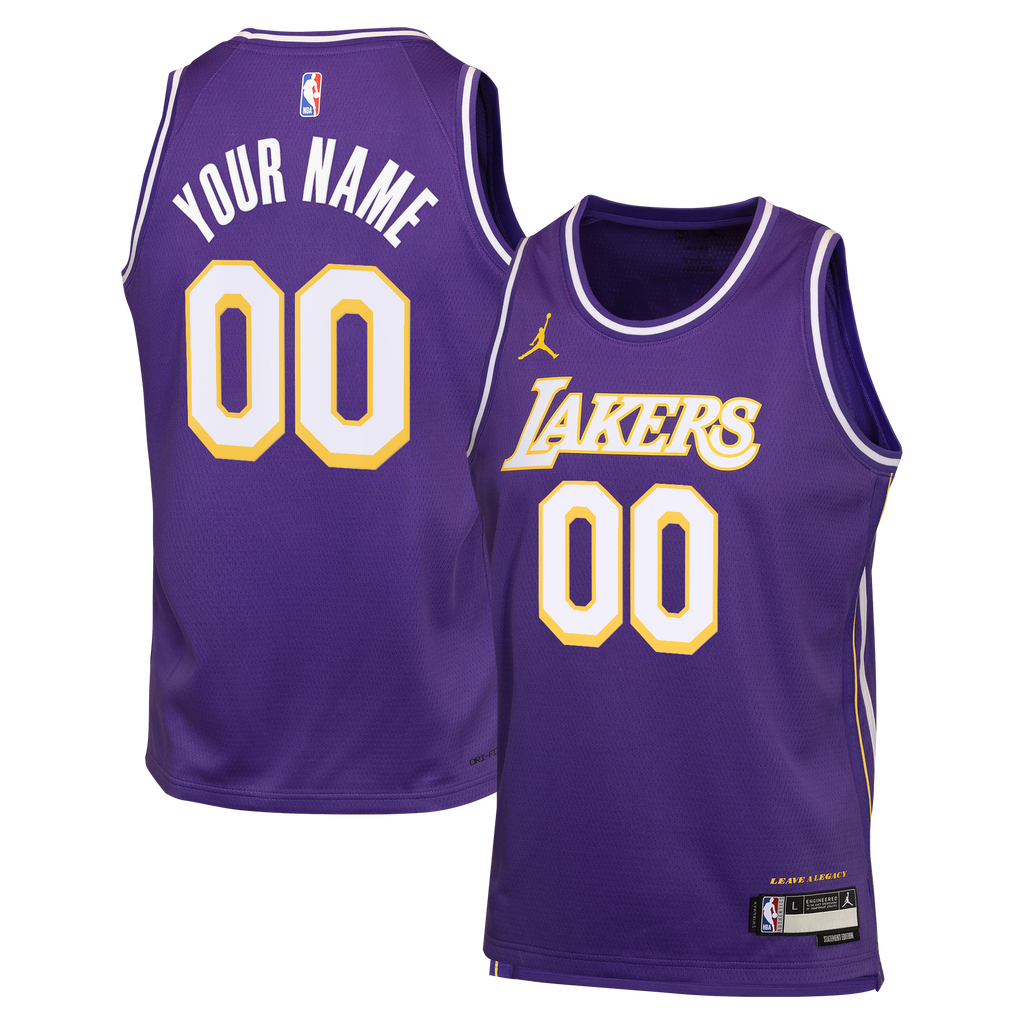 Los Angeles Lakers Jordan Statement Jersey - Custom - Youth
